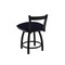 Holland Bar Stool Co 18" Low Back Swivel Vanity Stool, Black Wrinkle, Canter Twilight Seat 82118BW002 - alternate 3